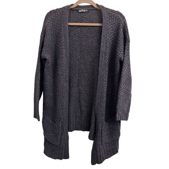 Cotton On Open Front Chunky Cardigan gray-blue M - Picture 1 of 6